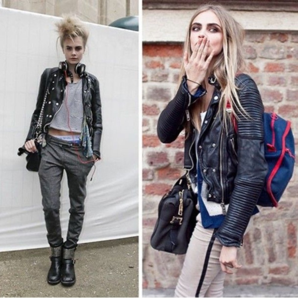 beautiful vintage looking Burberry leather jacket